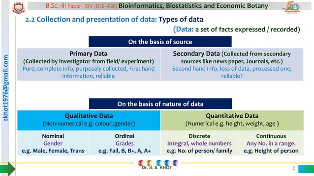 2. Biostatistics types and methods of data collection | PPT