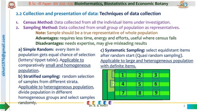 2. Biostatistics types and methods of data collection