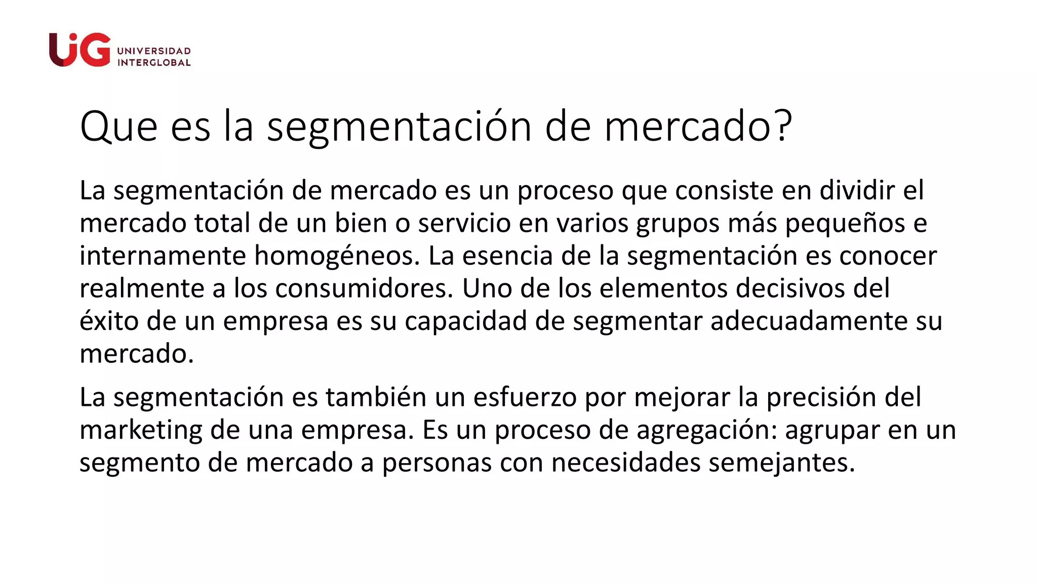 2. segmentación de mercado y posicionamiento | PPT