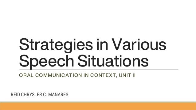 2. Strategies in Various Speech Situations 2 2 strategies in various speech situations 1 638