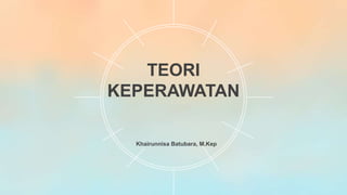 TEORI
KEPERAWATAN
Khairunnisa Batubara, M.Kep
 