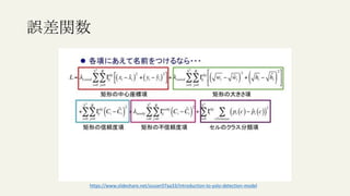 誤差関数
https://www.slideshare.net/ssuser07aa33/introduction-to-yolo-detection-model
 