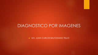 DIAGNOSTICO POR IMAGENES
 MV. JUAN CARLOS BALTODANO TELLO
 
