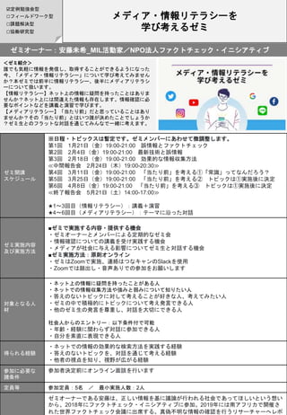 つながるキャンパス社会連携ゼミ第2期一覧