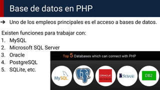 Bases de datos con PHP y Mysqli | PDF