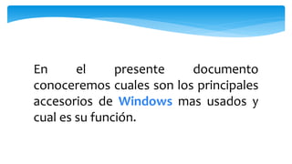 Accesorios de windows