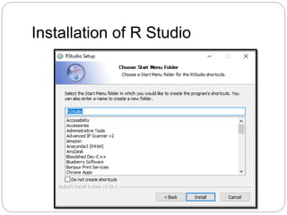 Installation of R studio | PPTX