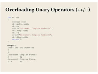 OODP UNIT 2 operator overloading | PPT