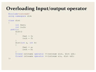 OODP UNIT 2 operator overloading | PPTX