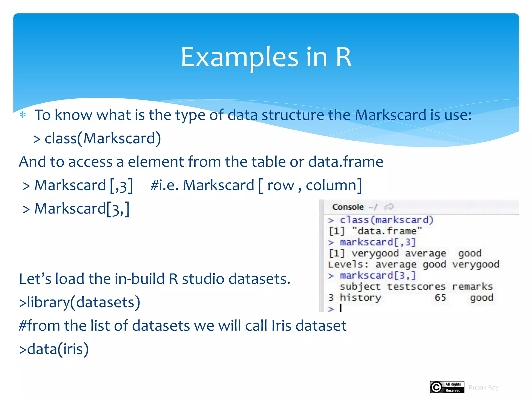 Data Types and Structures in R | PDF