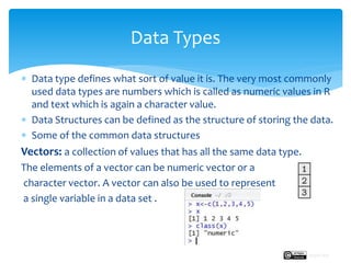 Data Types and Structures in R | PDF