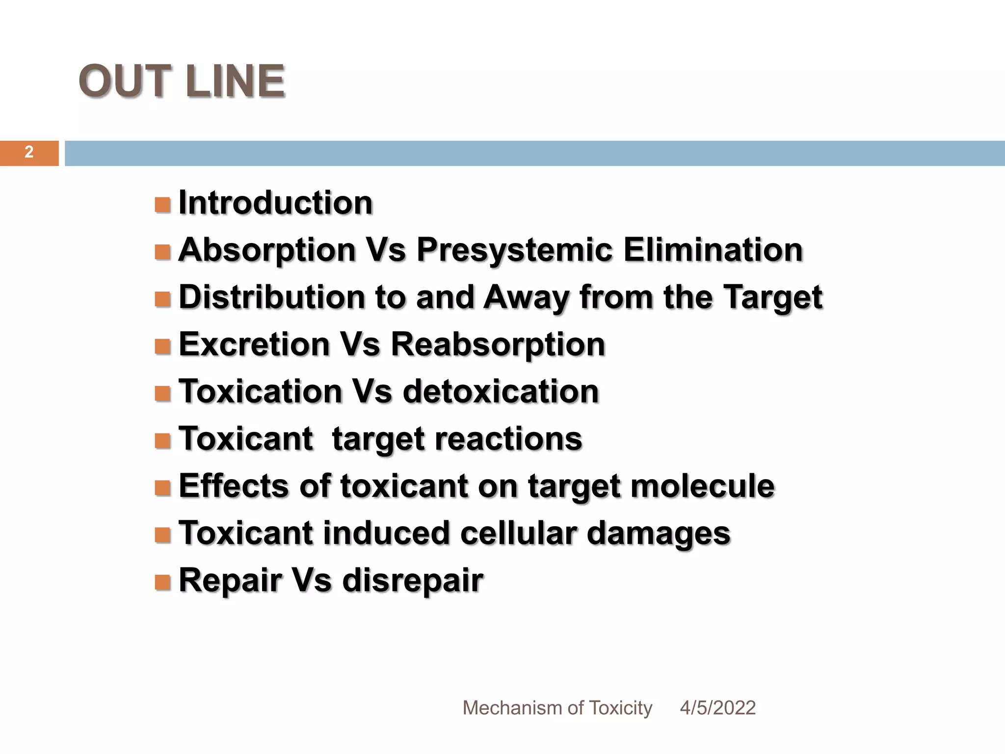2.6 mechanisms of toxicity | PPTX