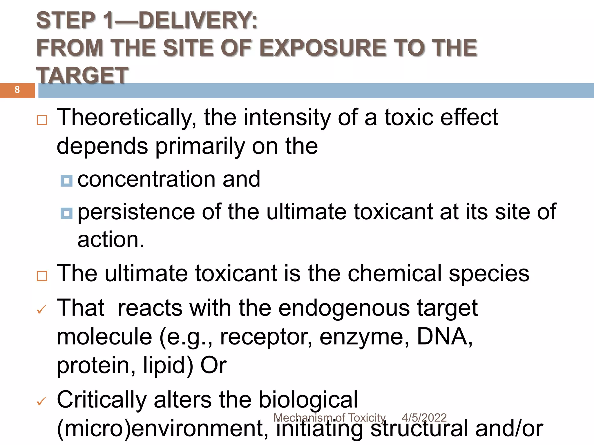 2.6 mechanisms of toxicity | PPTX