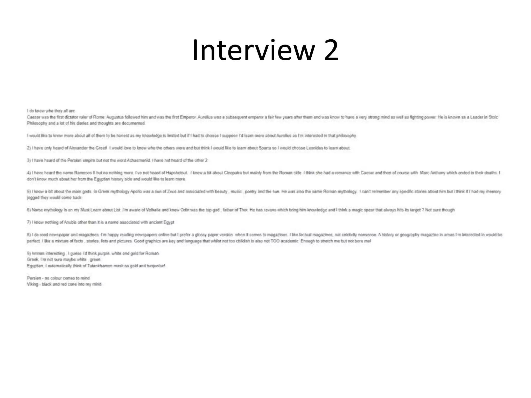 Interview 2
 