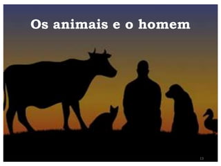 Os animais e o homem
13
 
