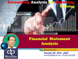 Financial Statement
Analysis
 