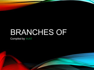 BRANCHES OF
Compiled by DrAS
 
