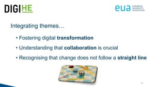 24
Integrating themes…
• Fostering digital transformation
• Understanding that collaboration is crucial
• Recognising that...