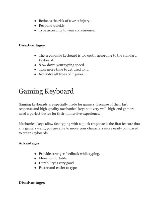 What is Keyboard Different Types of Keyboards Advantages, and