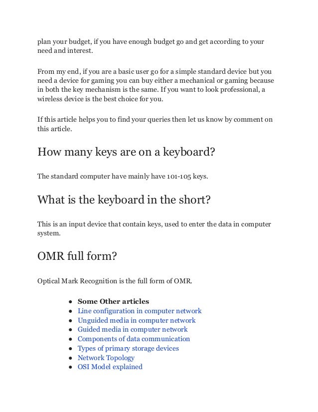 What is Keyboard Different Types of Keyboards Advantages, and