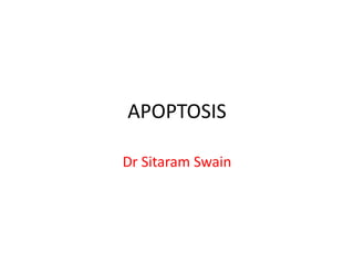 APOPTOSIS
Dr Sitaram Swain
 