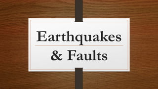 Earthquakes
& Faults
 