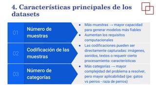 4. Características principales de los
datasets
 