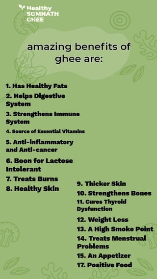 Somnath Cow Ghee - Digestion and Immunity. - 1000ml | PDF