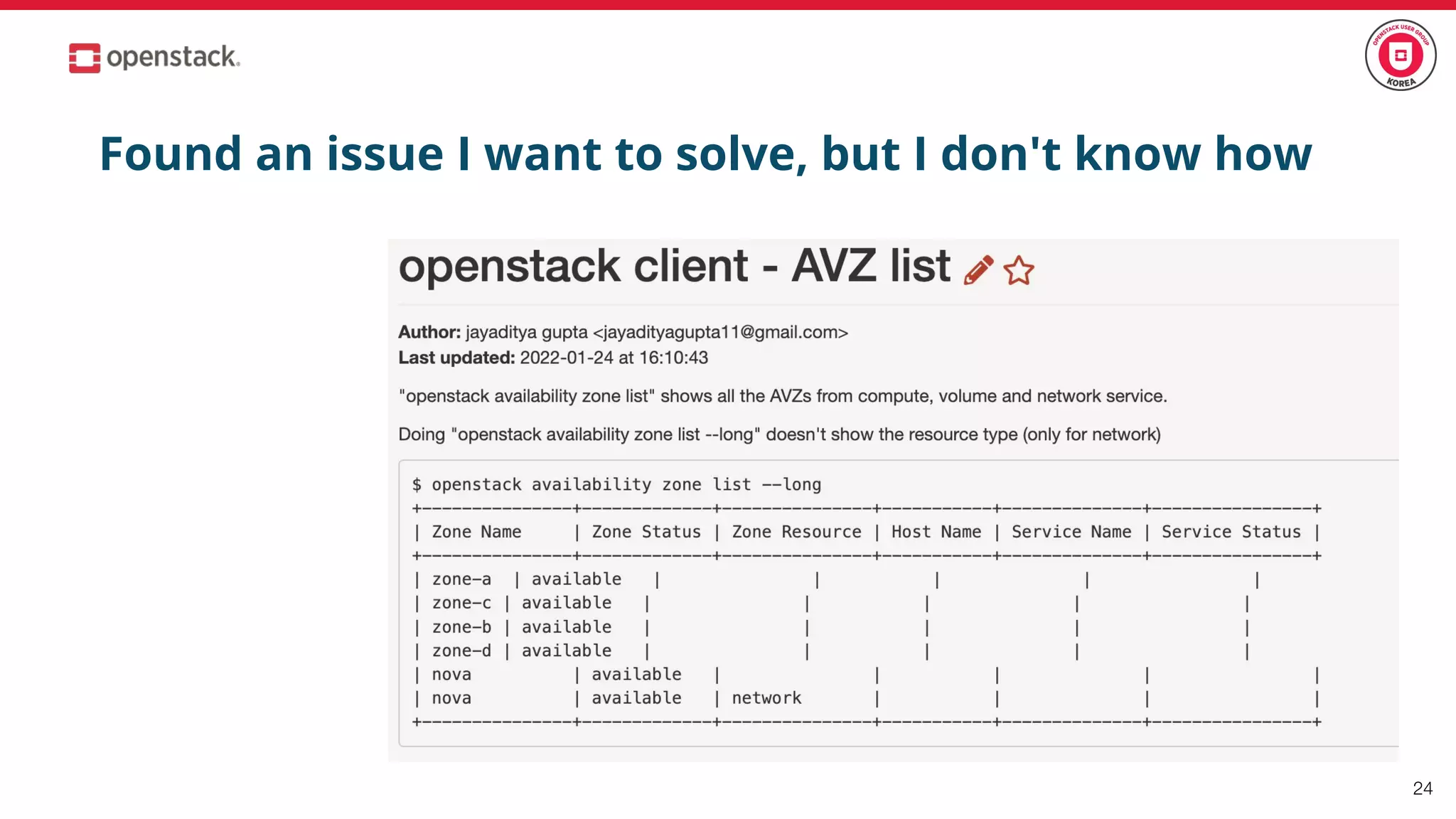 24
Found an issue I want to solve, but I don't know how
 
