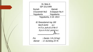 komponen resep obat π inscriptio, subscriptio,... 2. RESEP COMPOUNDING DAN DISPENSING OBAT (1).pptx
