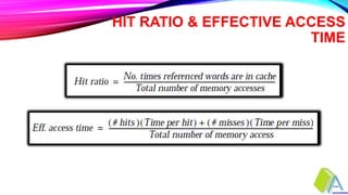 HIT RATIO & EFFECTIVE ACCESS
TIME
 