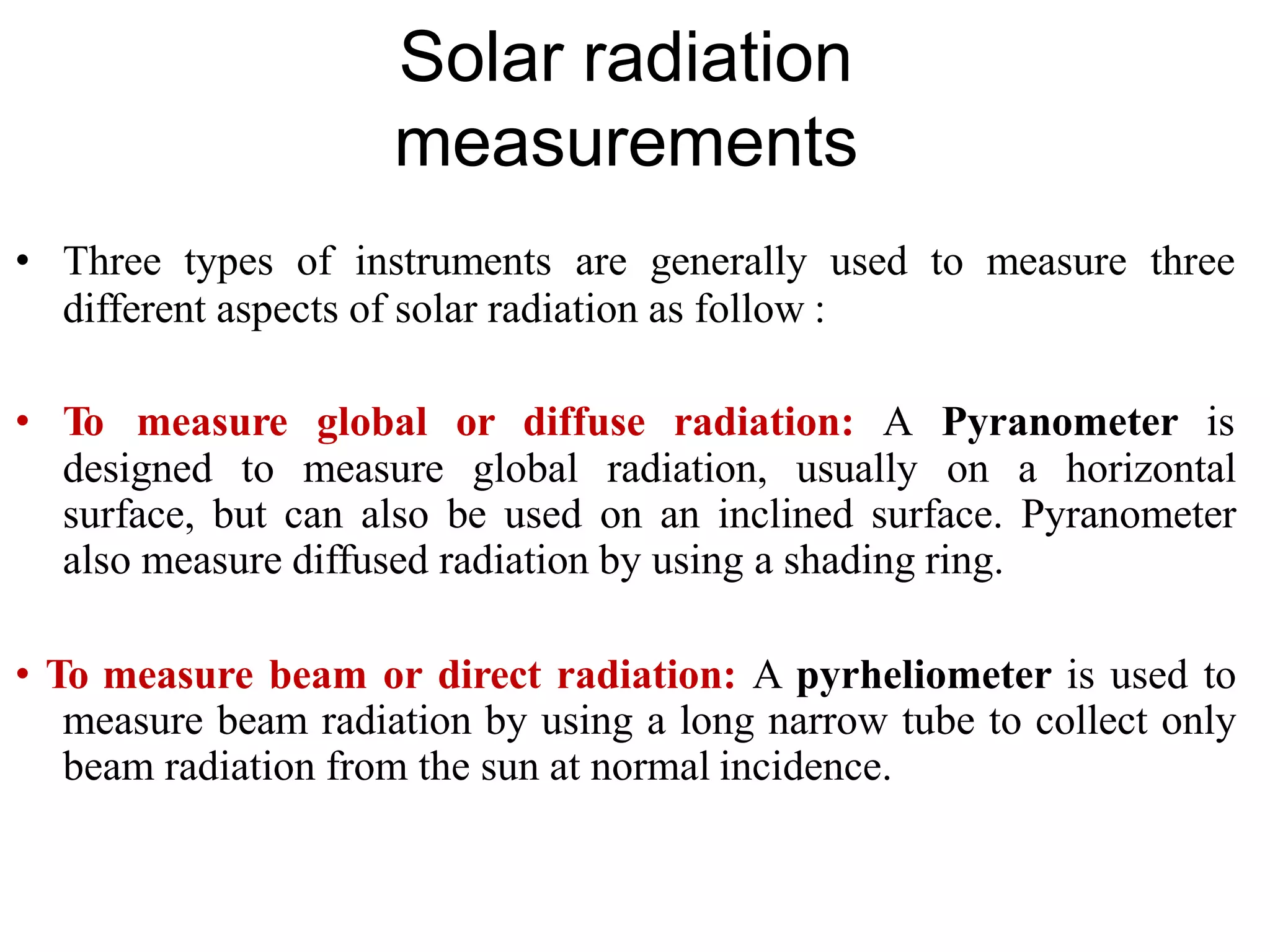 2.5 Solar Power, Radiation Measurement.pptx