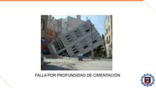 FALLA POR PROFUNDIDAD DE CIMENTACIÓN
 