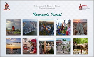 7
Educación Inicial
Subsecretaría de Educación Básica
Coordinación Académica
SINALOA
GOBIERNO DEL ESTADO
 