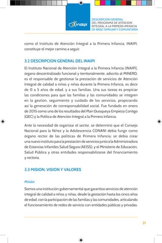 2. Descripcion general del programa de atencion integral a la primera ...