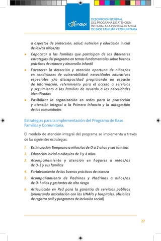 2. Descripcion general del programa de atencion integral a la primera ...