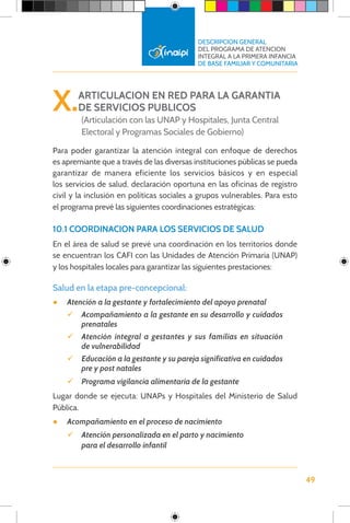 2. Descripcion general del programa de atencion integral a la primera ...