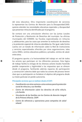 2. Descripcion general del programa de atencion integral a la primera ...