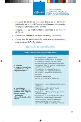 2. Descripcion general del programa de atencion integral a la primera ...