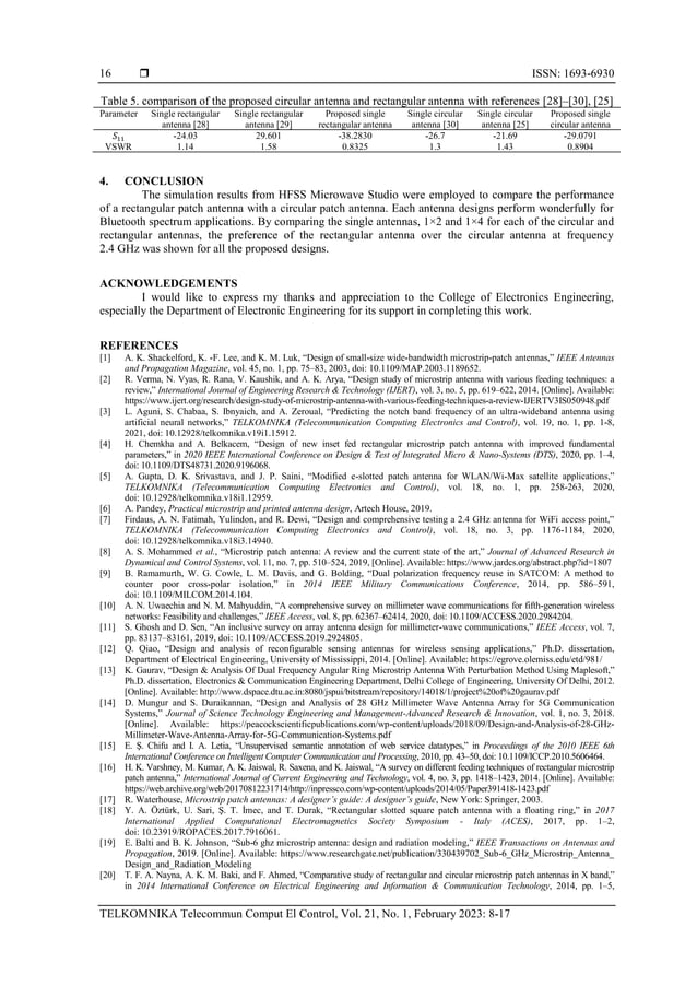 Rectangular and circular antennas design for Bluetooth applications | PDF