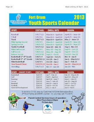 Page 10   Week ending 19 April   2013
 