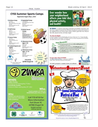 Page 12                  Week ending 19 April   2013
          FRSA   FLASH
 