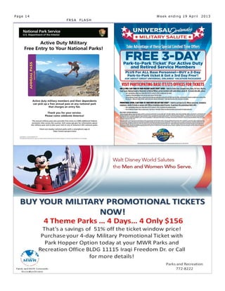 Page 14                  Week ending 19 April   2013
          FRSA   FLASH
 