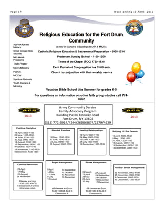 Page 17   Week ending 19 April   2013
 