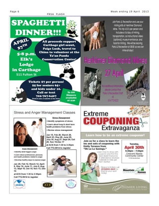 Page 6                  Week ending 19 April   2013
         FRSA   FLASH
 