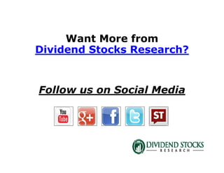 Want More from
Dividend Stocks Research?
Follow us on Social Media
 