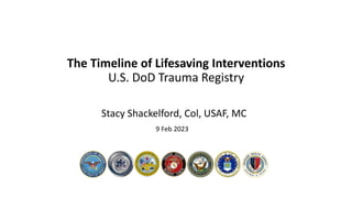 The Timeline of Lifesaving Interventions | Stacy Shackelford at TBS23 | PDF