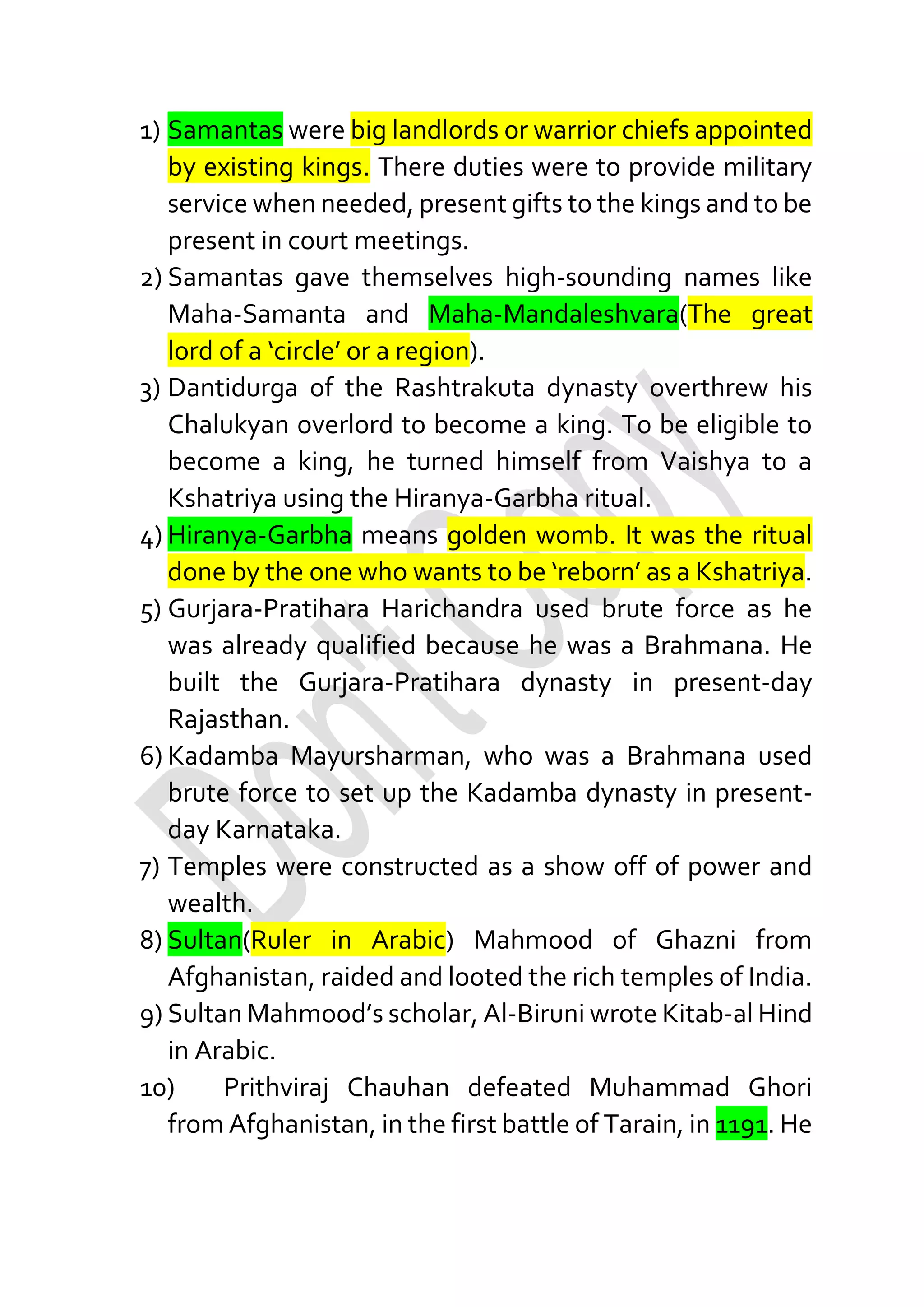 Class 7 Chapter 2 History New Kings and Kingdoms Notes (NCERT) | PDF