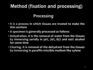 Processing
Method (fixation and processing)
 