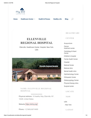 ELLENVILLE REGIONAL HOSPITAL